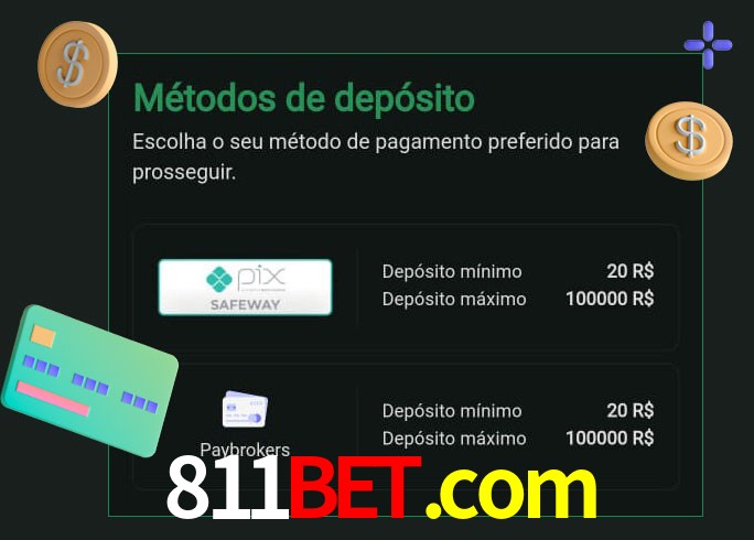 O cassino 811bet.com oferece uma grande variedade de métodos de pagamento